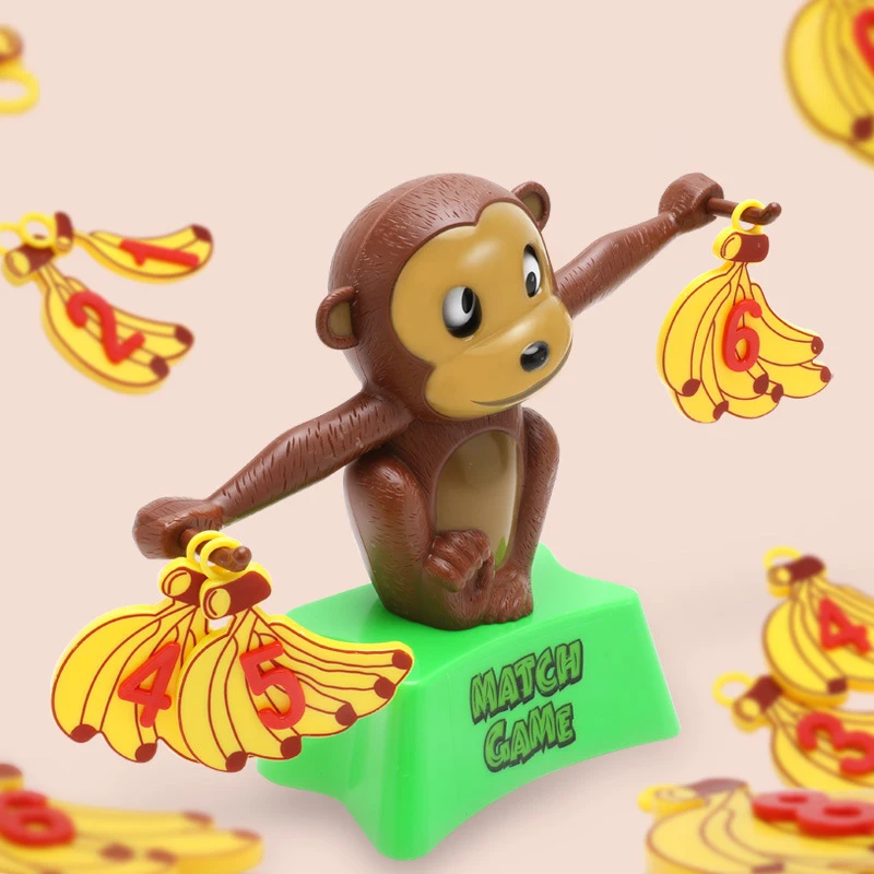 Banana Monkey Numbers Scales Math Addition Subtraction Montessori Toys Juguetes Montessori 3 Años Math Toys for Kids Abacus