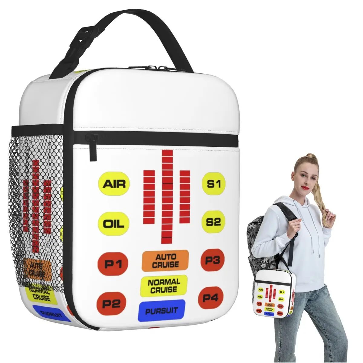Kitt Voice Box Knight Rider Insulated Lunch Bag for Women Children Portable Food Boxes Thermal Lunch Box Tote