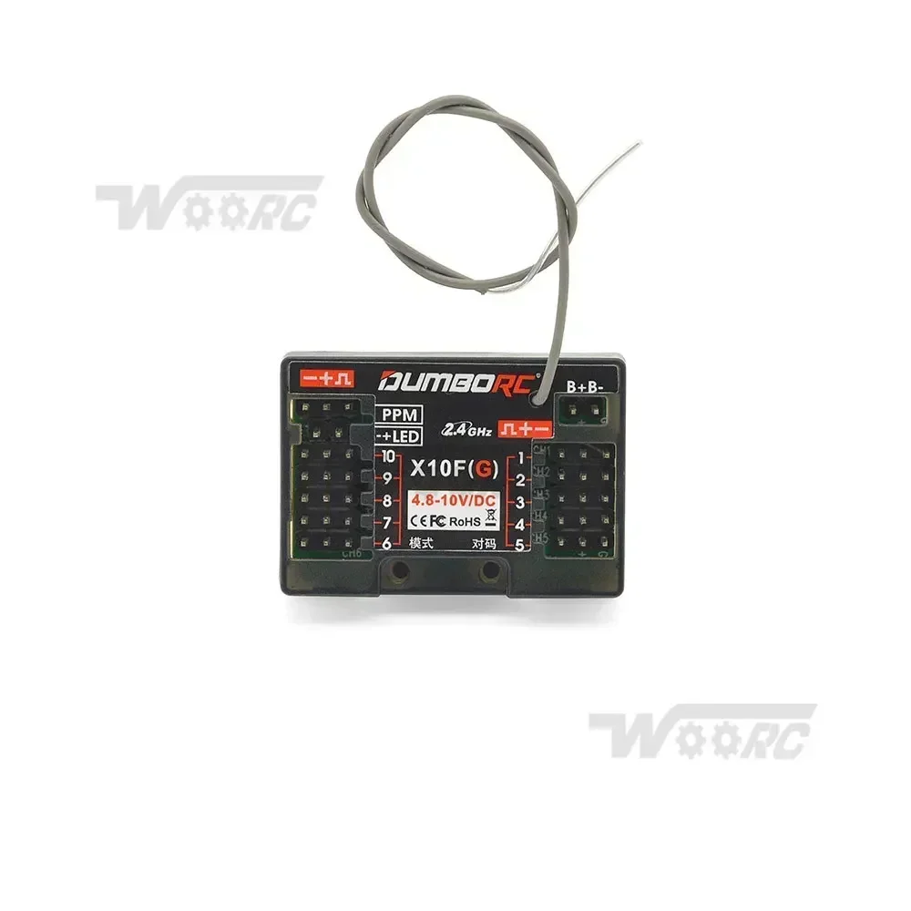 DUMBORC X10FG X6F P6FG X6DC X4FM P4FMG MINI X10F 4CH 6CH 10CH Receiver 4.8-10V Voltage Return for Transmitter RC Car Boat Tank