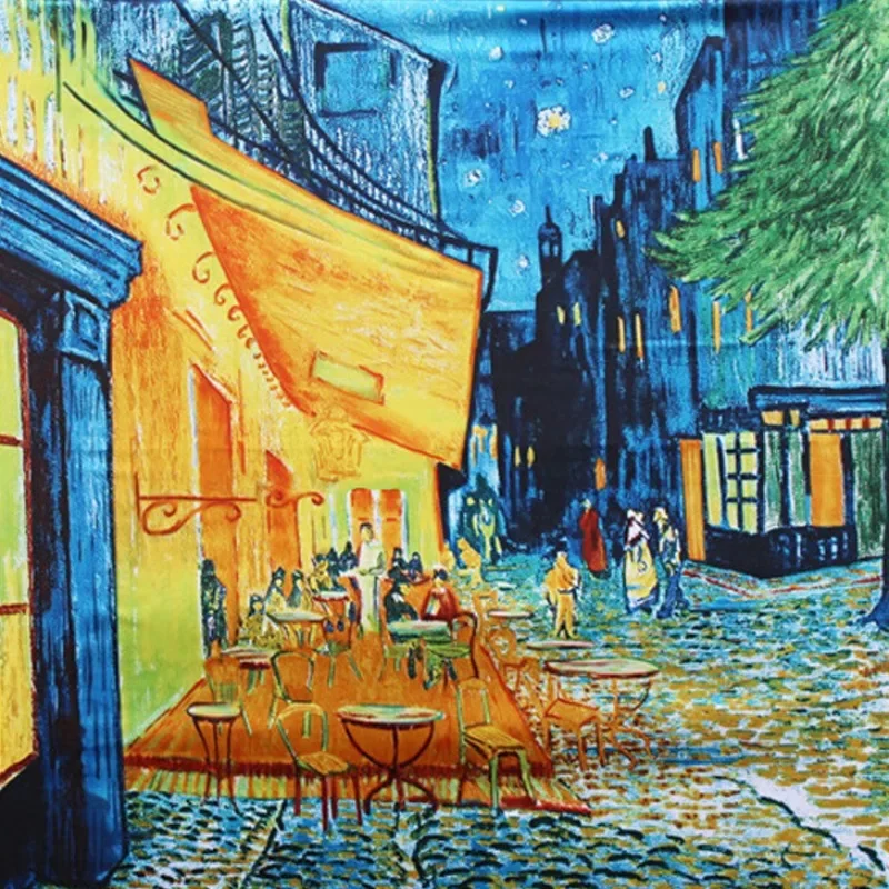 

45*32cm Paper Jigsaw Puzzle 350 Pieces Cafe Terrace at Night Van Gogh Stress Relief Children Educational Entertainment Christmas