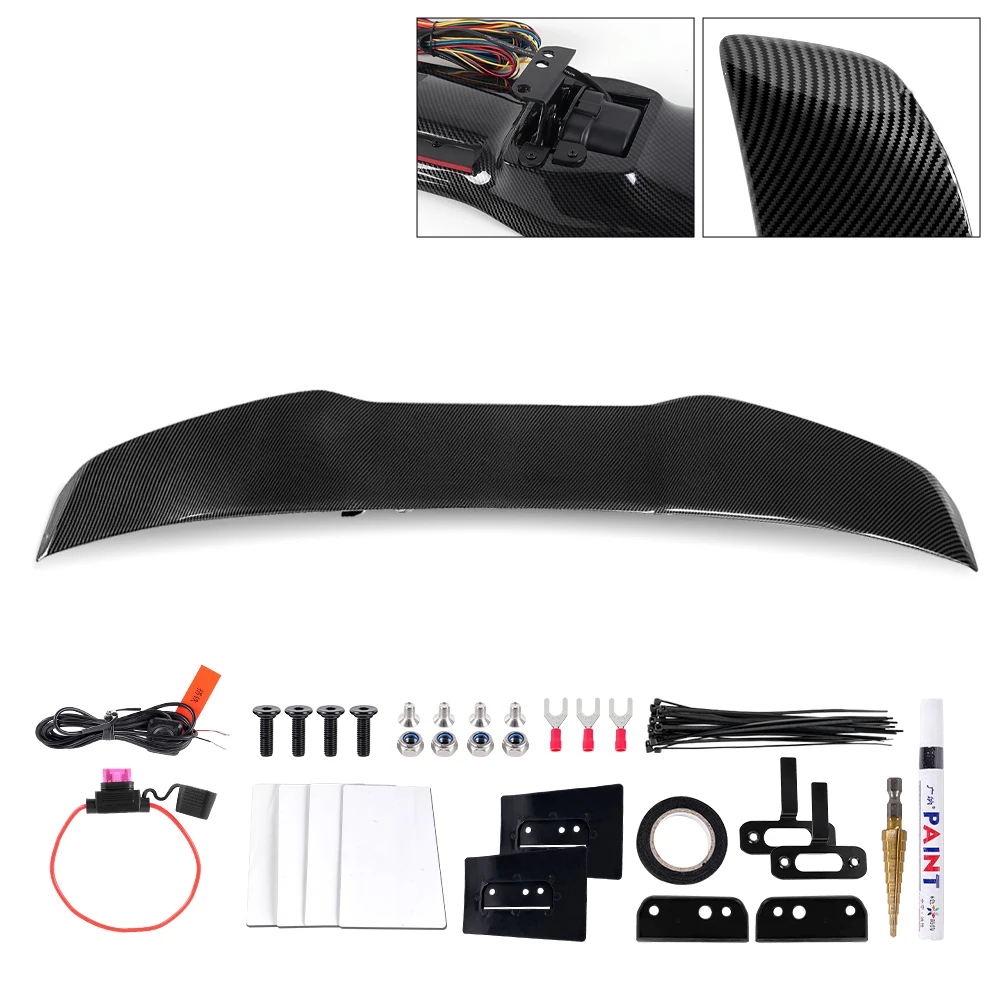 Factory Direct Sales Universal  Rear Trunk Spoiler Racing Wing Carbon Fiber Fits Most Sedans & Some Hatchbacks