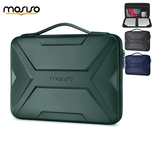Bolsa para ordenador portátil MOSISO para MacBook 13, 14, 15 y 16 pulgadas, funda rígida impermeable a prueba de golpes, bolsa dura de EVA geométrica artística