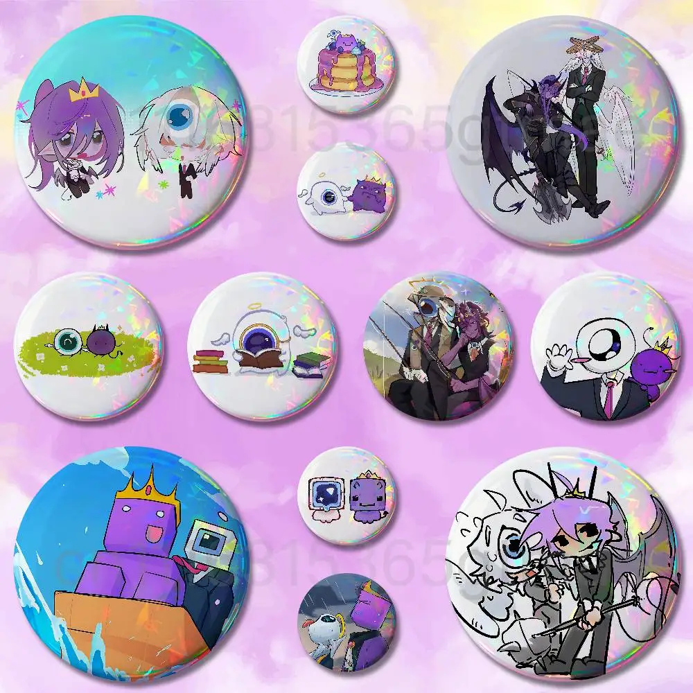 T-Tax Duo W-Wemmbu Eggchan Artist Alley Fan-made Merch Custom Badges 75mm 44mm 25mm 32mm 58mm Collect Gifts Large