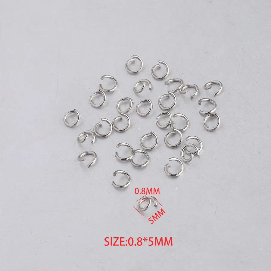 500Pcs/Lot Stainless Steel 4-7mm Jump Ring Lobster Clasp For DIY Necklace Fashion Jewelry Accessories Wholesale