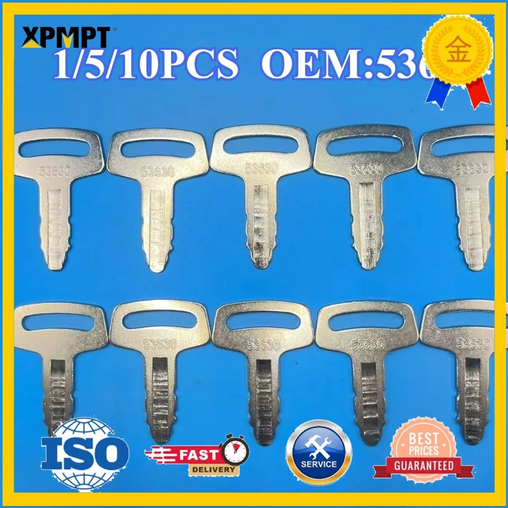 1/5/10 PCS 53630 Keys RC101-53630 Ignition Key For Kubota Excavator Construction Equipment