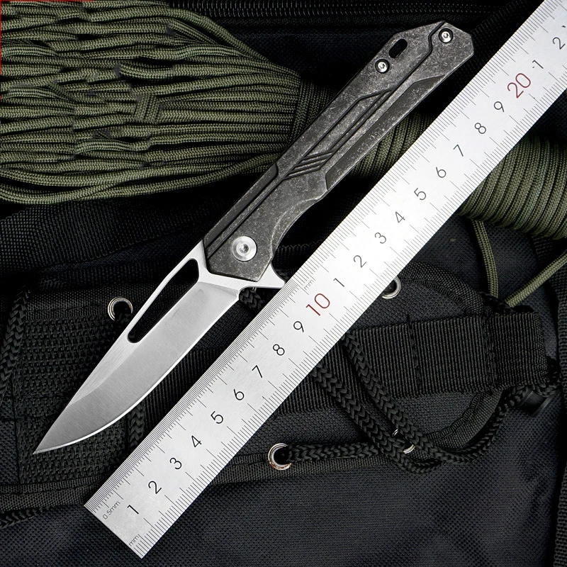 Outdoor Folding Knife D2 Stainless Steel Small Knife Used for Collection Gift Knife Camping Fruit Knife Factory Wholesale