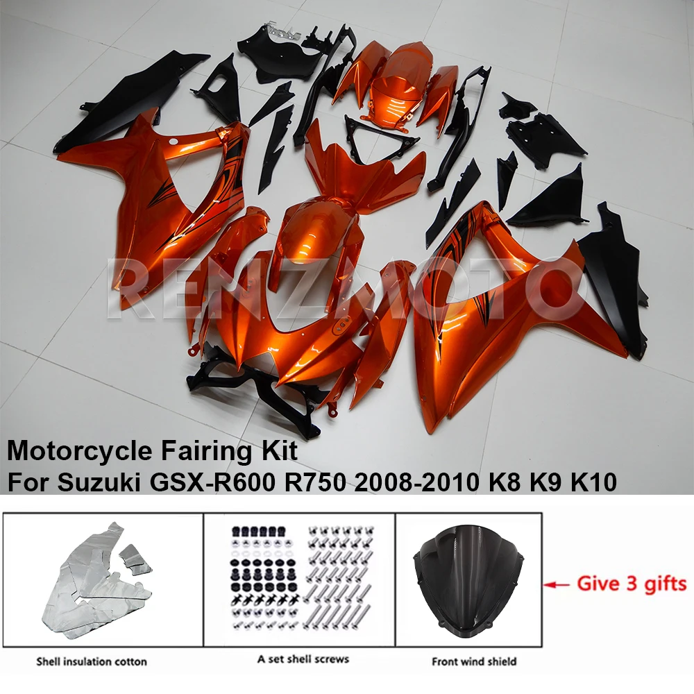 

Motorcycle Set Body Kit Fairing For Suzuki GSX-R600 R750 2008-2010 K8 K9 K10 Plastic Accessories Injection Bodywork S0608-110a