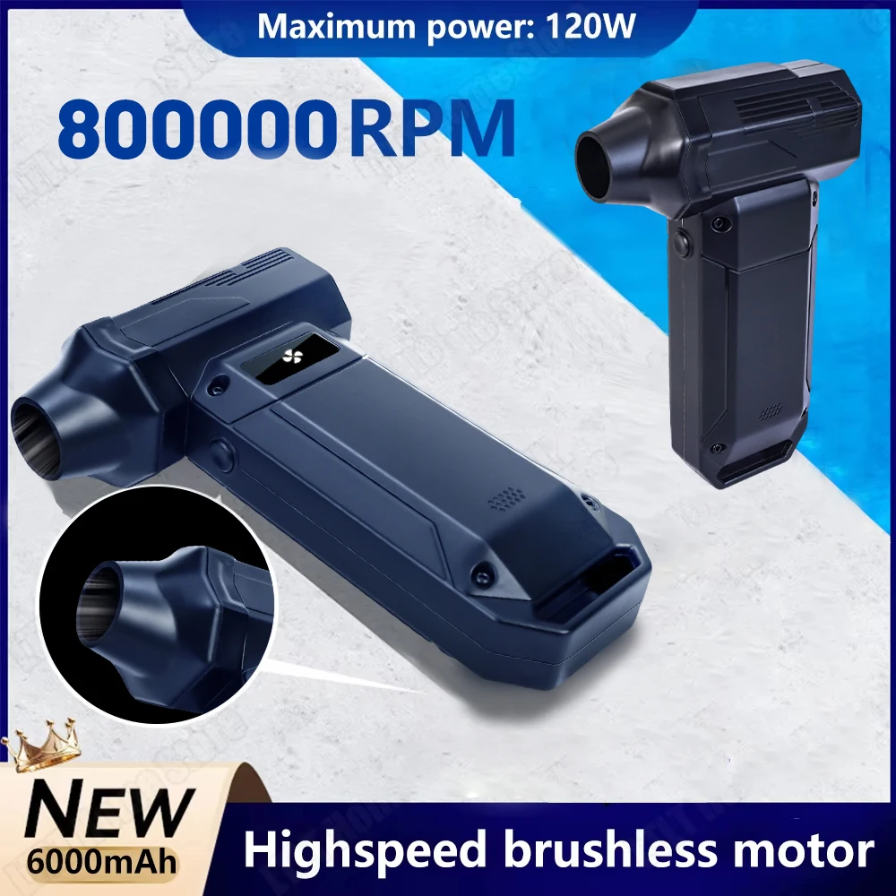 

800000 RPM Turbo Fan Powerful Air Blower Portable Wireless Dust Cleaner TypeC Charging Brushless Jet Blower Outdoor Home Clean﻿