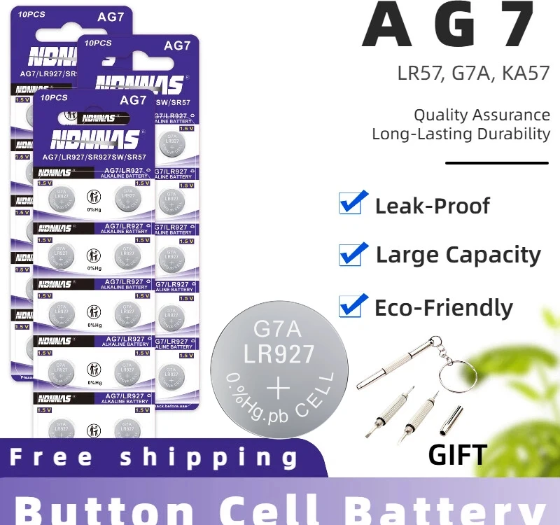 NEW NDNNAS AG7 1.5V Button Cell Battery for Electronics Batteries Compatible with Many Devices High-Quality Coin Cell