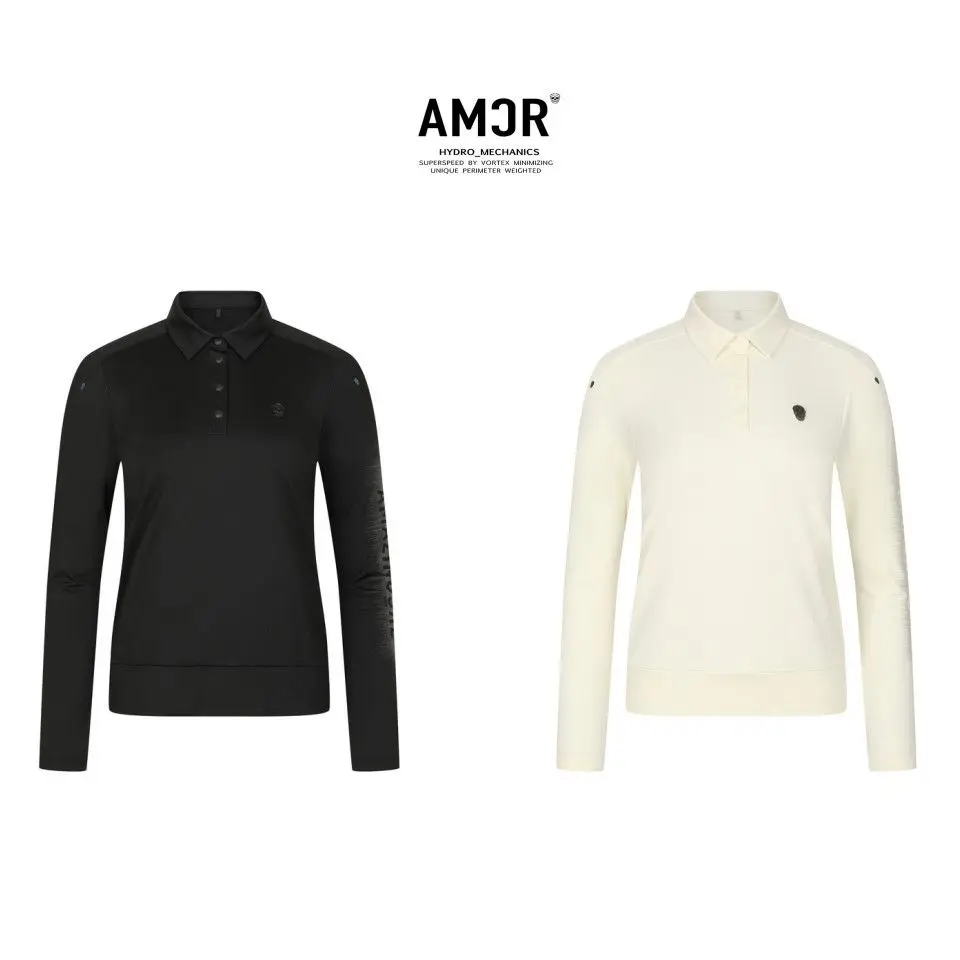 Camiseta de Golf de Primera Calidad para Mujer AMAZINGCRE, Transpirable, de Secado Rápido, Deportiva, de Manga Larga, Tipo Polo