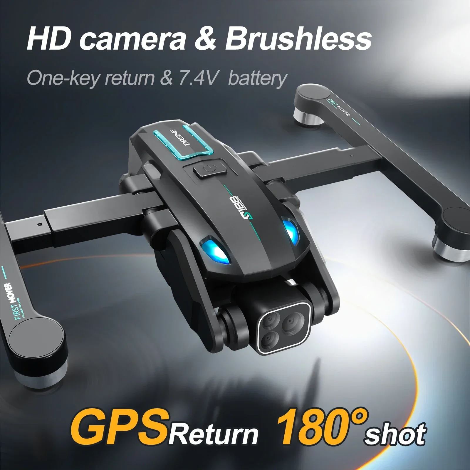 S188 5G FPV Drone with 8K Triple Camera - GPS Optical Flow, Brushless Motor, Obstacle Avoidance, Foldable RC Aircraft 2025