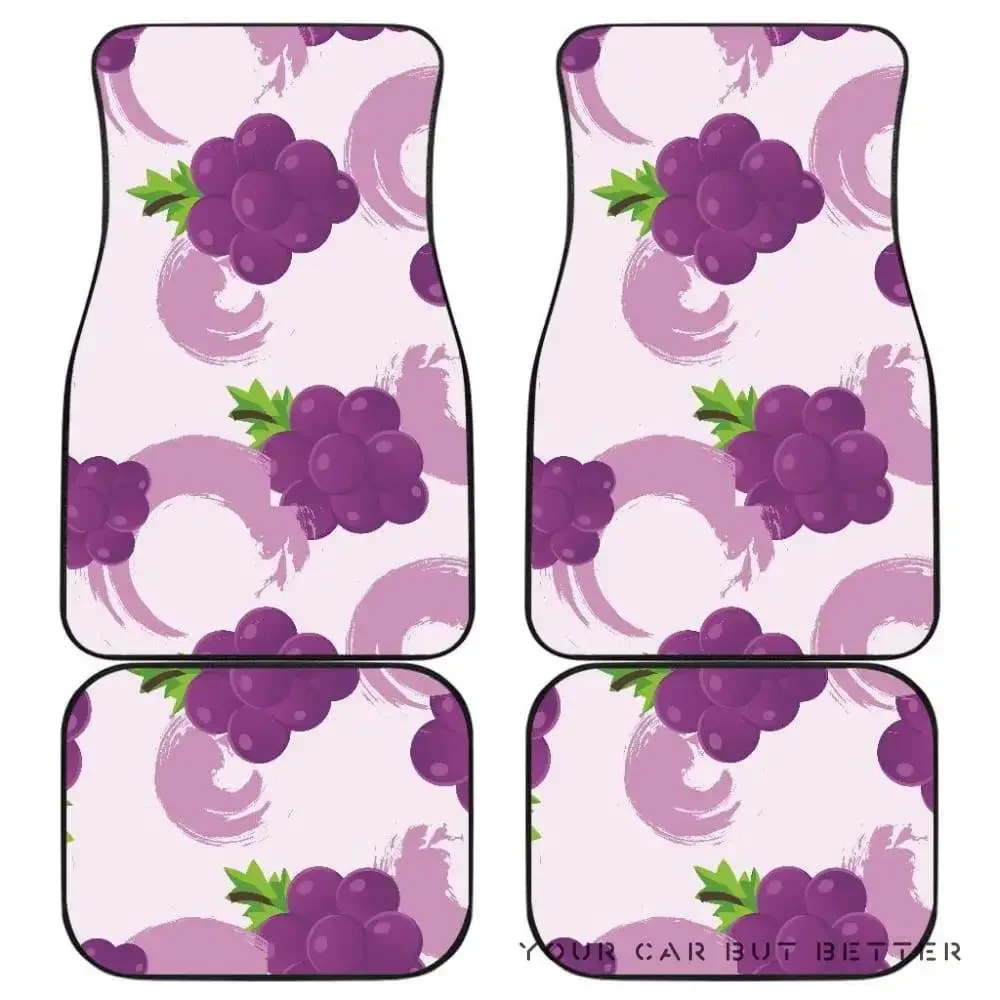 Cute Grape Pattern Front And Back Car Mats 045109