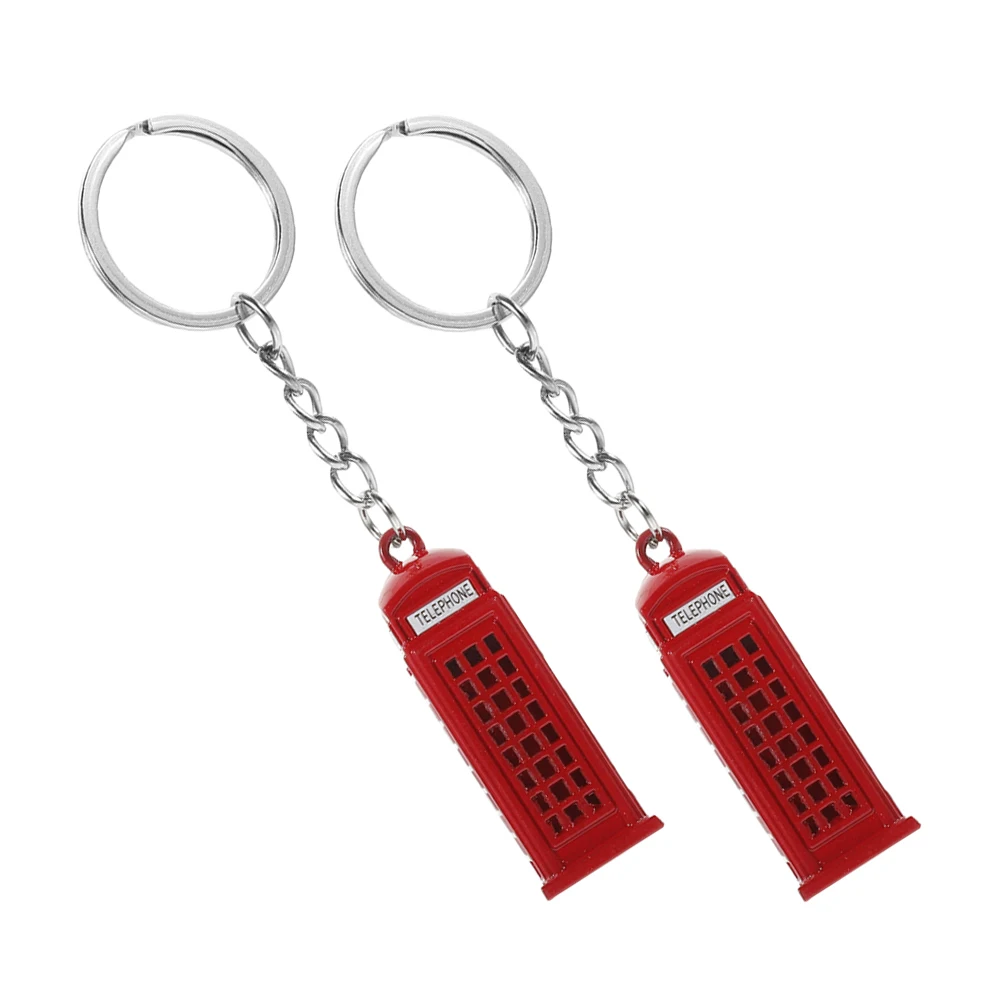 

2pcs Keychain Wallet Cellphone Pendant Zinc Alloy Souvenir Travel Rings Car Key Holder Bag Purse Charm