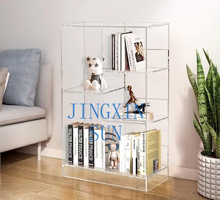 Transparent Acrylic Bookcase Multifunctional Storage Rack