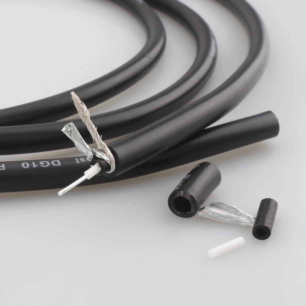 Audiocrast DG10 75ohm كابل محوري من الفضة الصلبة النقية 99.998% للاستخدام الصوتي الرقمي بنفسك كابل محوري من الفضة النقية #3