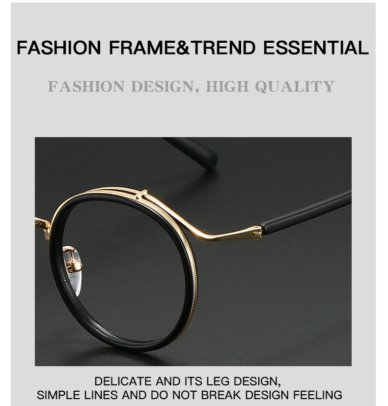KOCOLIOR Neue Retro Marke Design Anti Blau Licht Lesebrille für Männer und Frauen Mode Koreanische Runde Rahmen Presbyopie Brille – Detail 4