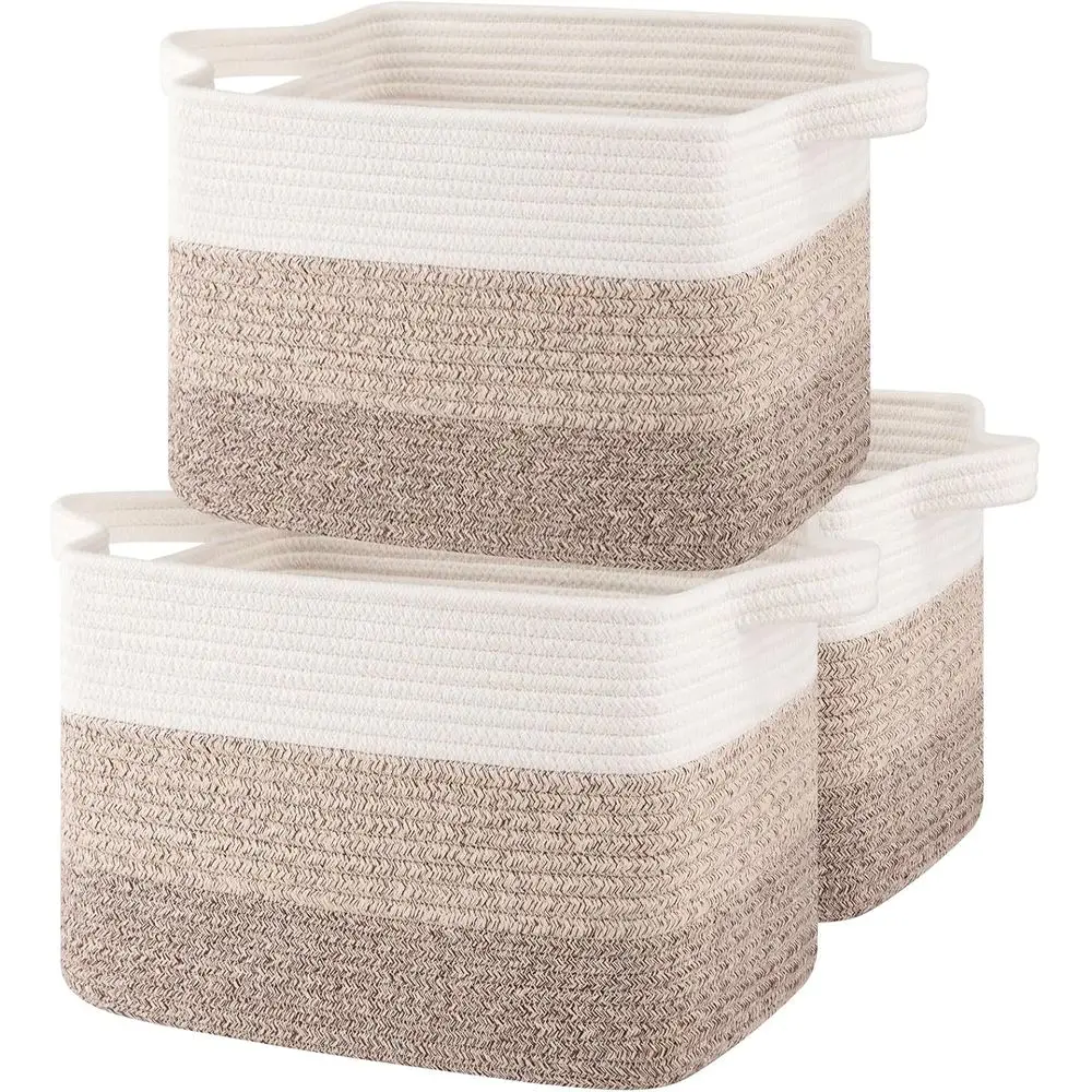 

Набор из 3-х градиентных желтых прямоугольных корзин для хранения для домашней организации, 15,75x11,8x9,85