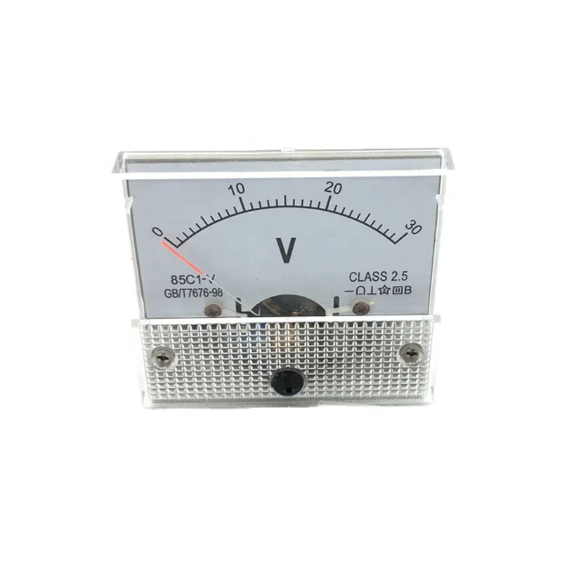 For Excavator Parts Diagnostic Tool Gb/t7676-98 Dc Analog 30v 10v 20v Pointer Voltmeter Panel Meter