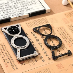 Z Shape Aluminum Alloy Rimless Magnetic Phone Case For Huawei Mate X3 Mate X5 Metal Stand Magsafe Buffer Shock Protective Cover