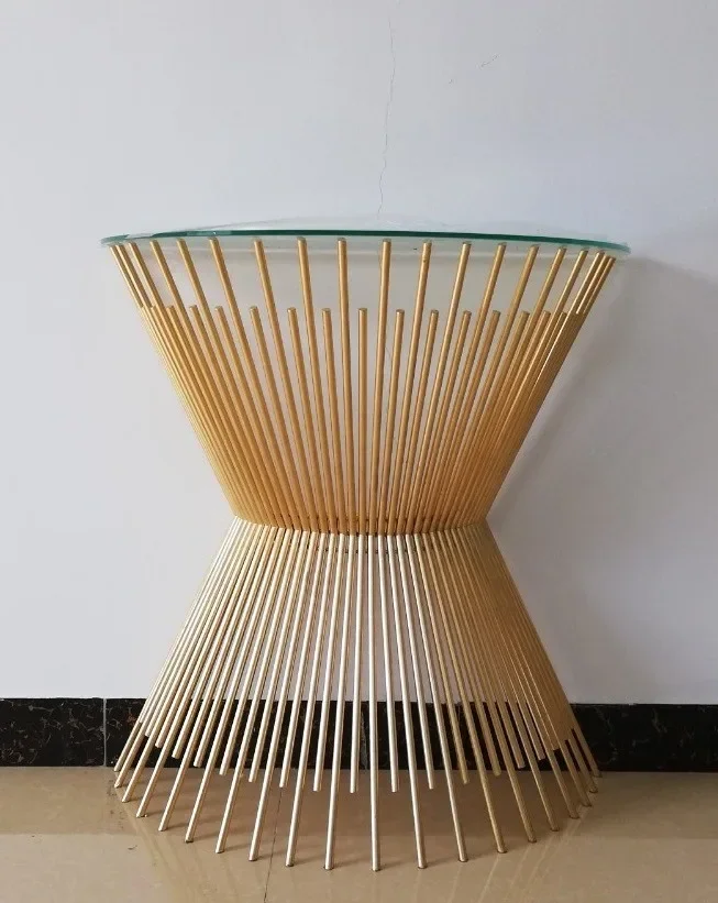 American light luxury fashion retro semi-round entrance table