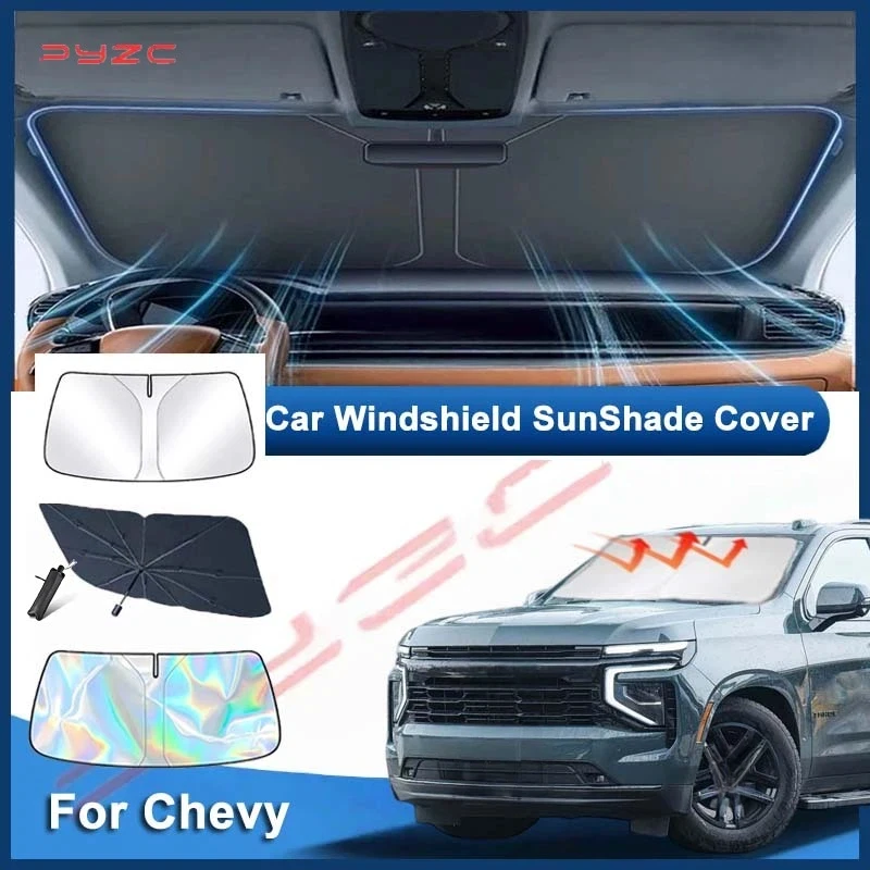 Windshield Sunshade for Chevrolet/Chevy Tahoe 2015-2020  Sun Shade Chevy Tahoe Sunshade Window Protector Blocks UV Rays
