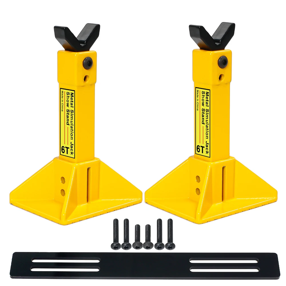 Mini supports de cric en métal, outil de réparation de décoration pour voiture sur chenilles 1/10 Rc Trxs Trx4 Axial Scx10 Rgt Yikong Cc01d110 Tf2, 2 pièces