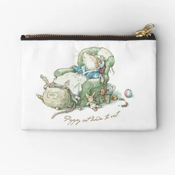 Brambly Hedge Sat Down To Rest  Zipper Pouches Money Bag Men Coin Storage Wallet Packaging Small Socks Cosmetic Pure Underwear