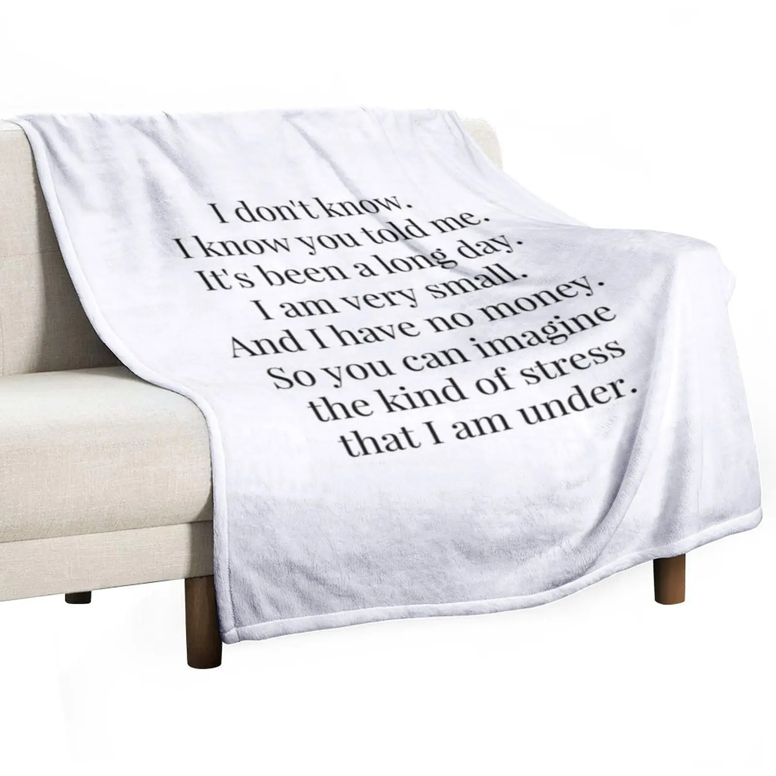 I am very small Throw Blanket Soft Plaid Bed covers Flannel Blankets