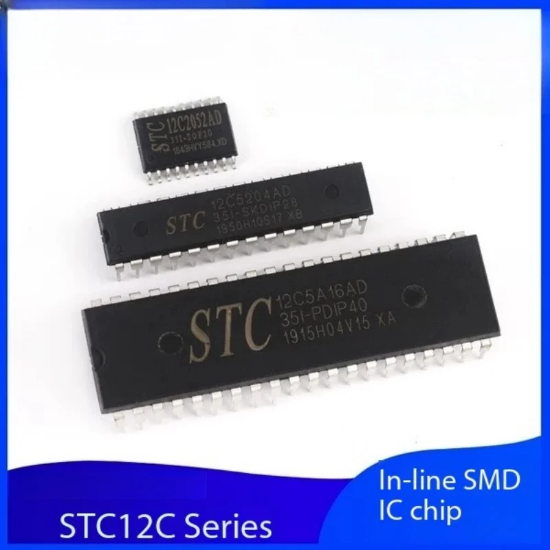 

1PCS STC12C5204AD/12C5A16AD microcontroller directly inserts DIP28/40/20 SMD SOP20