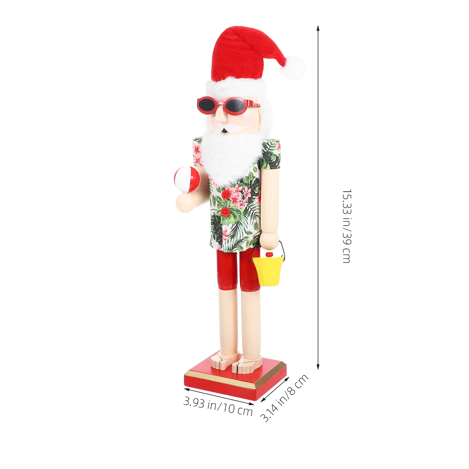 

Wood Nutcracker Christmas Statue Classic Xmas Decor Handmade Painted Holiday Ornament for Home Mantel Shelf Display Festive