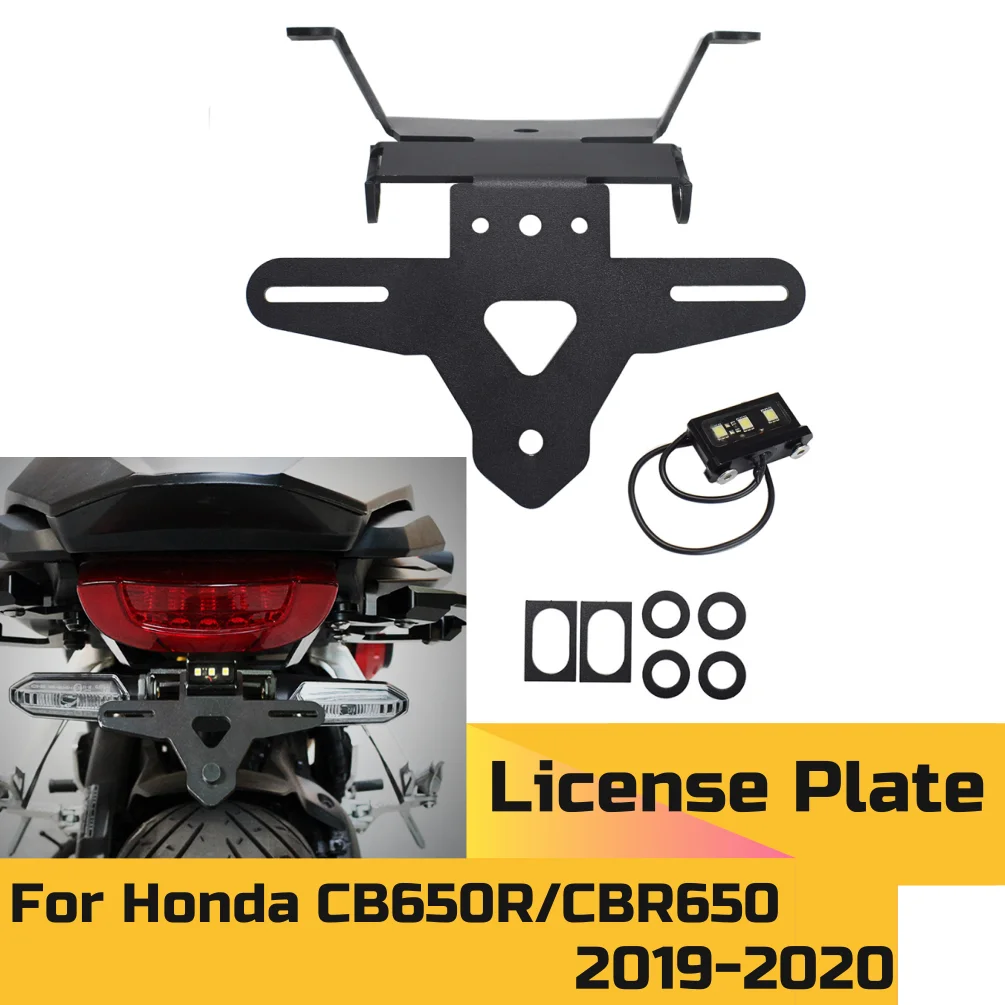 Cb650r cbr650r suporte de montagem da placa traseira cauda arrumado fender eliminador kit para honda cbr cb 650r 2019 2020 acessórios do motor
