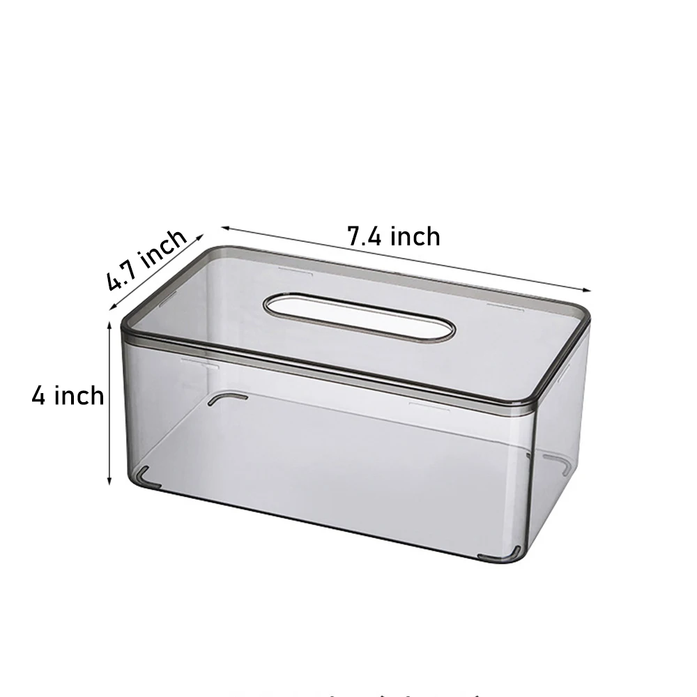 Exquisite tissue box high-grade draw paper box acrylic household coffee table multi-function remote control desktop storage box