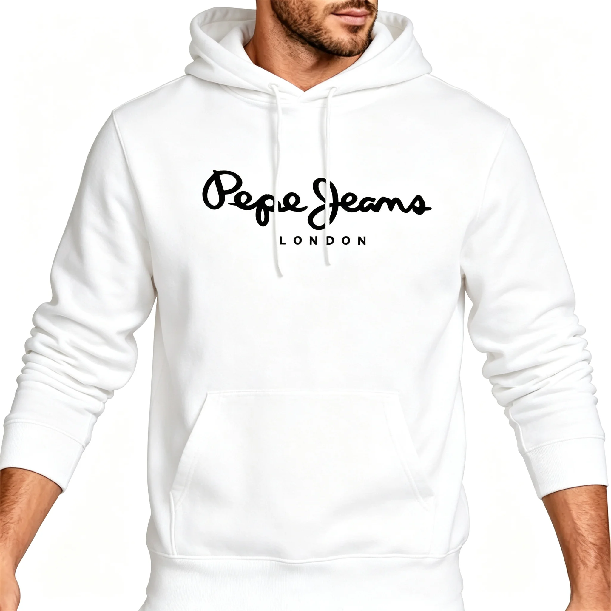 Men Simple Letter Print Hoodie Casual Streetwear Pullover Sweatshirt Long Sleeve Top Spring Autumn Outdoor Daily Wear