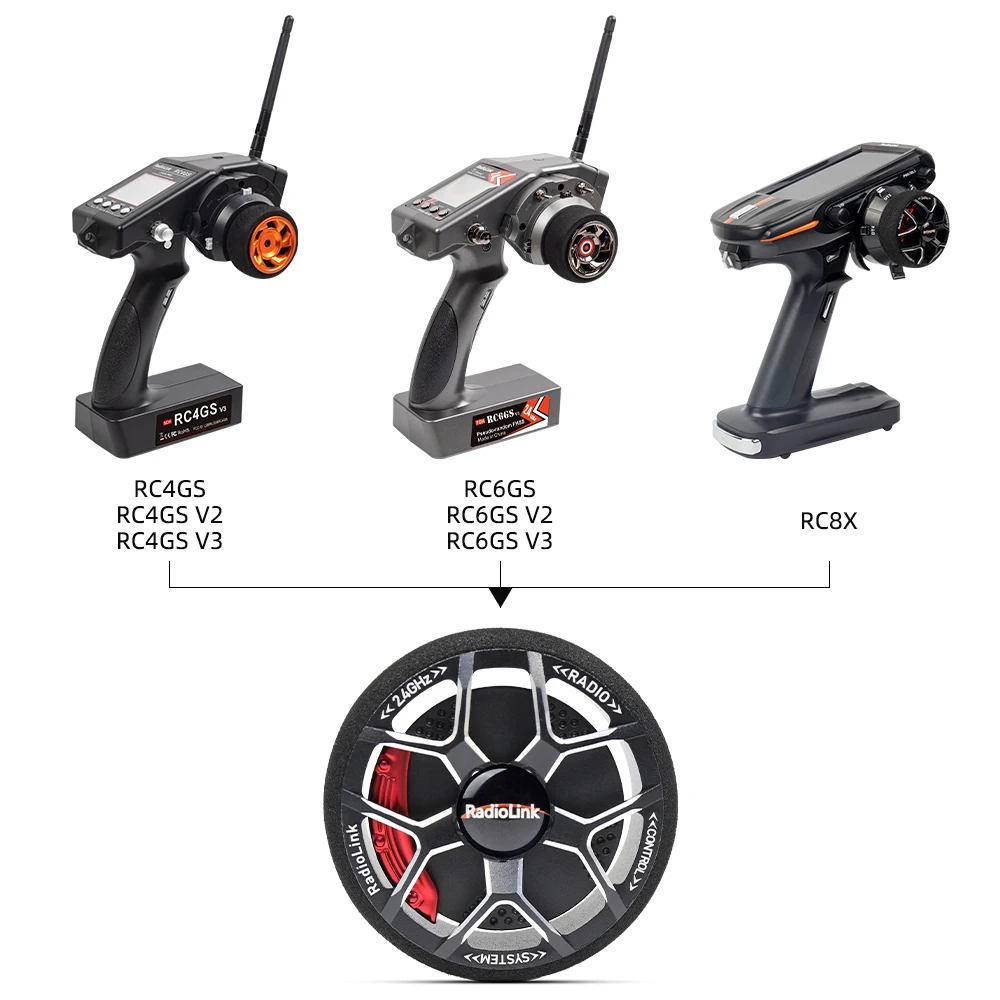 Volante in lega Radiolink nuova versione adatta per Radiolink/Futaba/Dumborc/Flysky/Wfsky/Sanwa Radio link RC8X RC6GS RC4GS