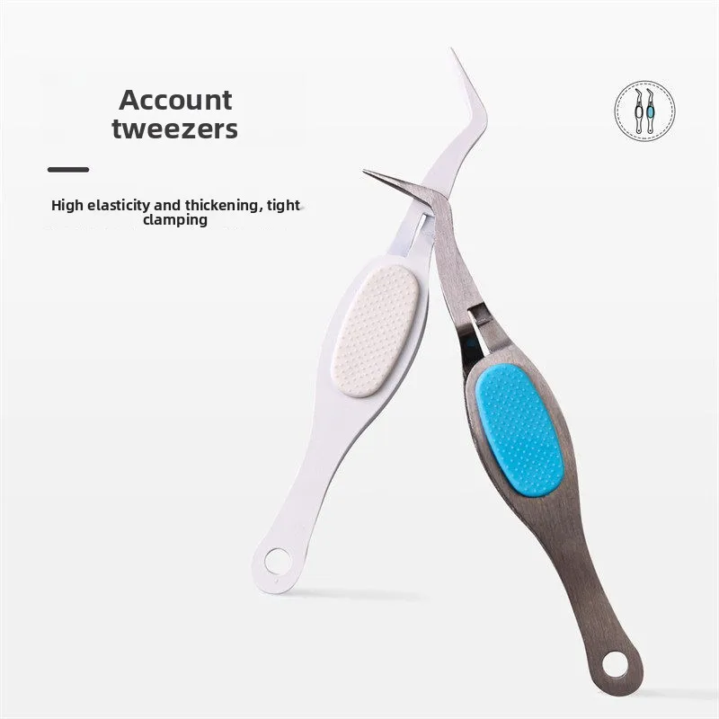 Stainless Steel Reverse Tweezers Non-Slip Pointed Tip Craft Clip for Scrapbooking Sticker Journaling Durable DIY Tools