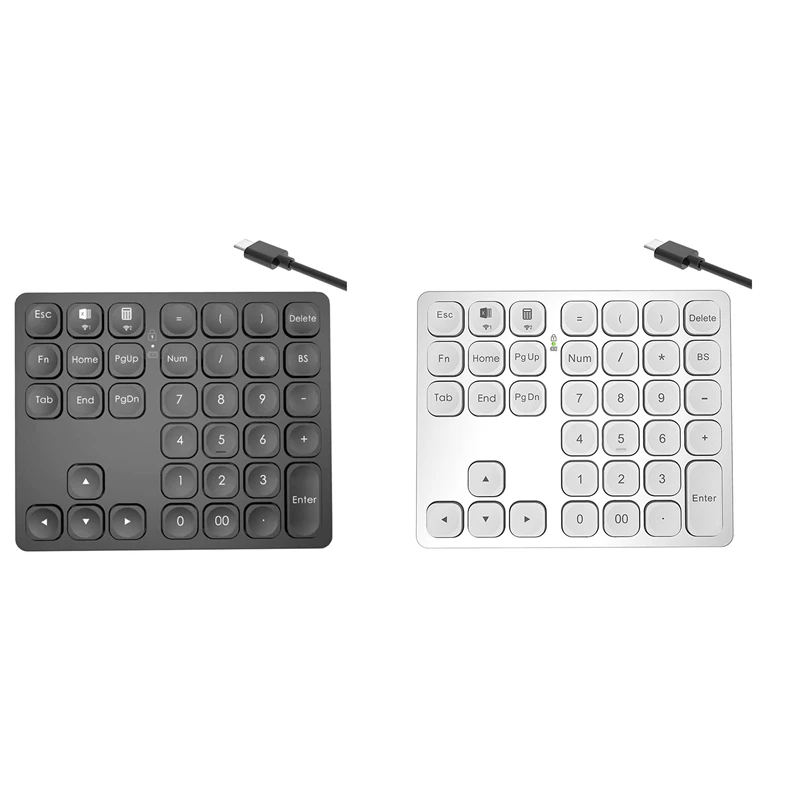 Keyboard Mini Bluetooth tanpa kabel, papan ketik Bluetooth ponsel Tablet Android Apple hitam tahan lama