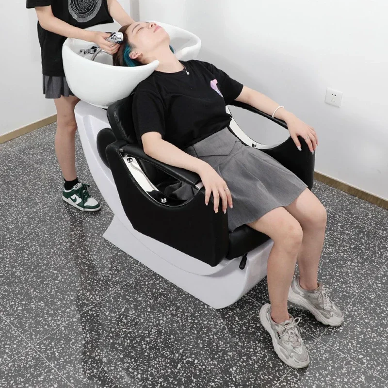 

Barber Shop Comfort Hair Wash Shampoo Chair Head Spa Shampoo Bed Adjust Sink Equipment Adult Cama De Champu Salon Furniture