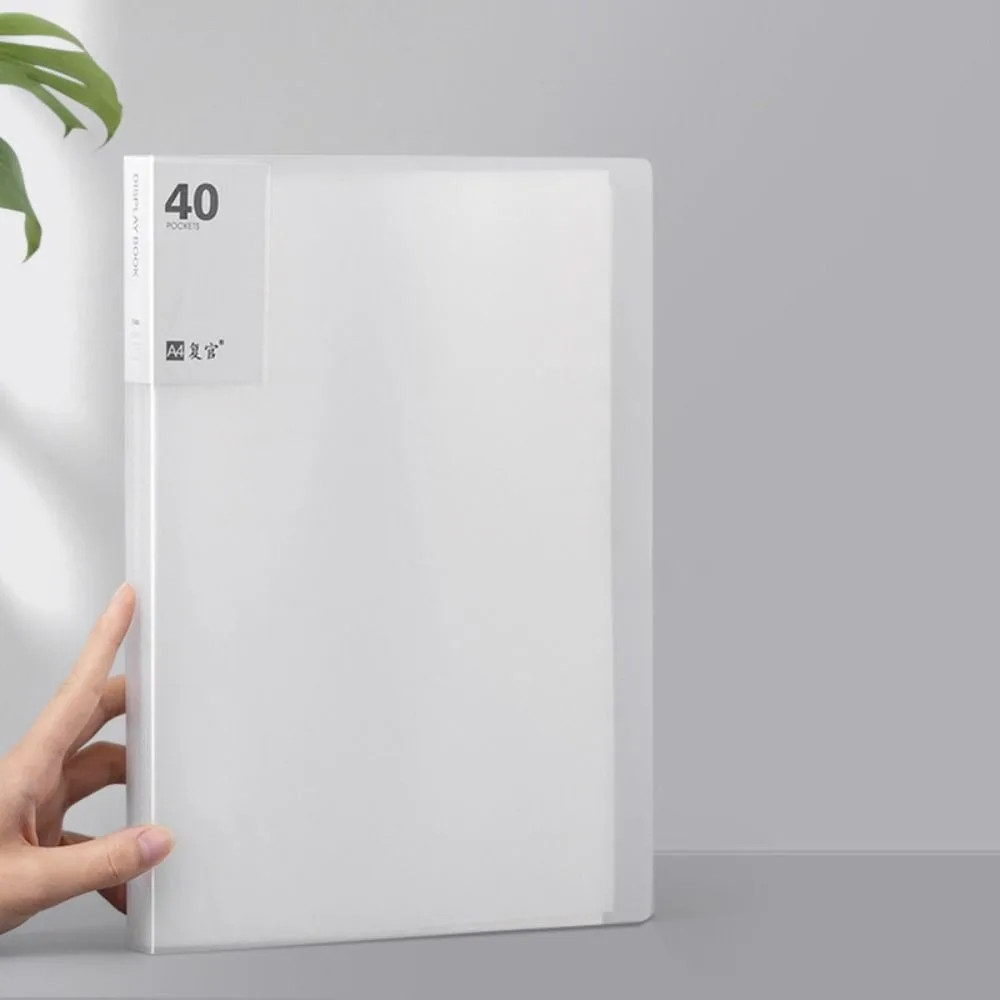

Large Capacity A4 File Folder Waterproof Dustproof Paper Organizer Transparent 20/30/40/60/80/100 Sheets Document Container