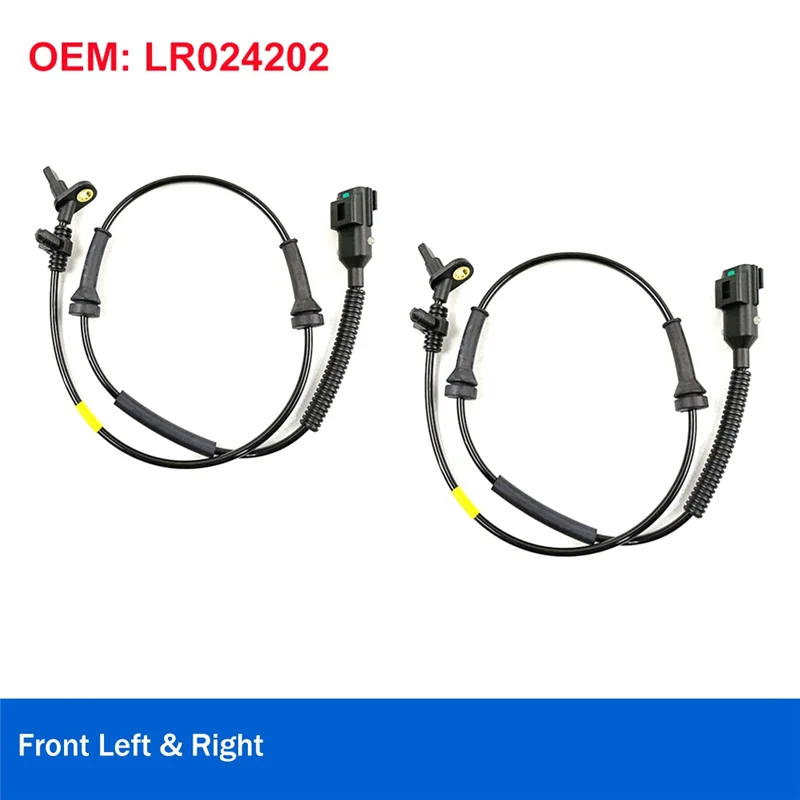 2PCS Front Right & Left ABS Wheel Speed Sensor for Land Rover Range Rover Evoque LR024202