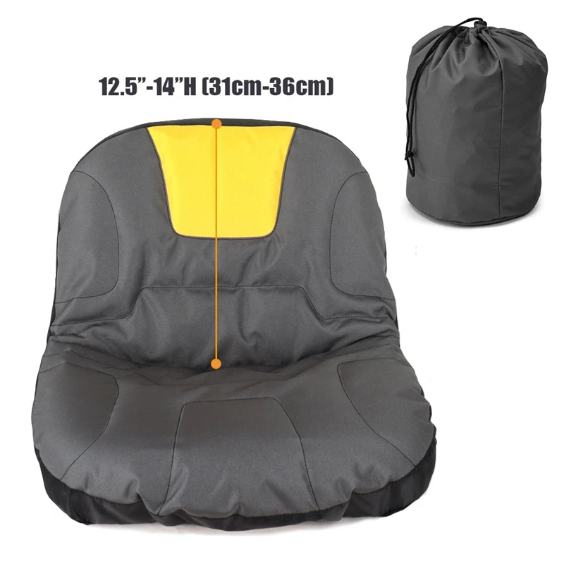 Universal Riding Lawn Mower Tractor Seat Cover Padded Comfort Pad Storage Pouch for Heavy Farm Vehicle Tractor Mower