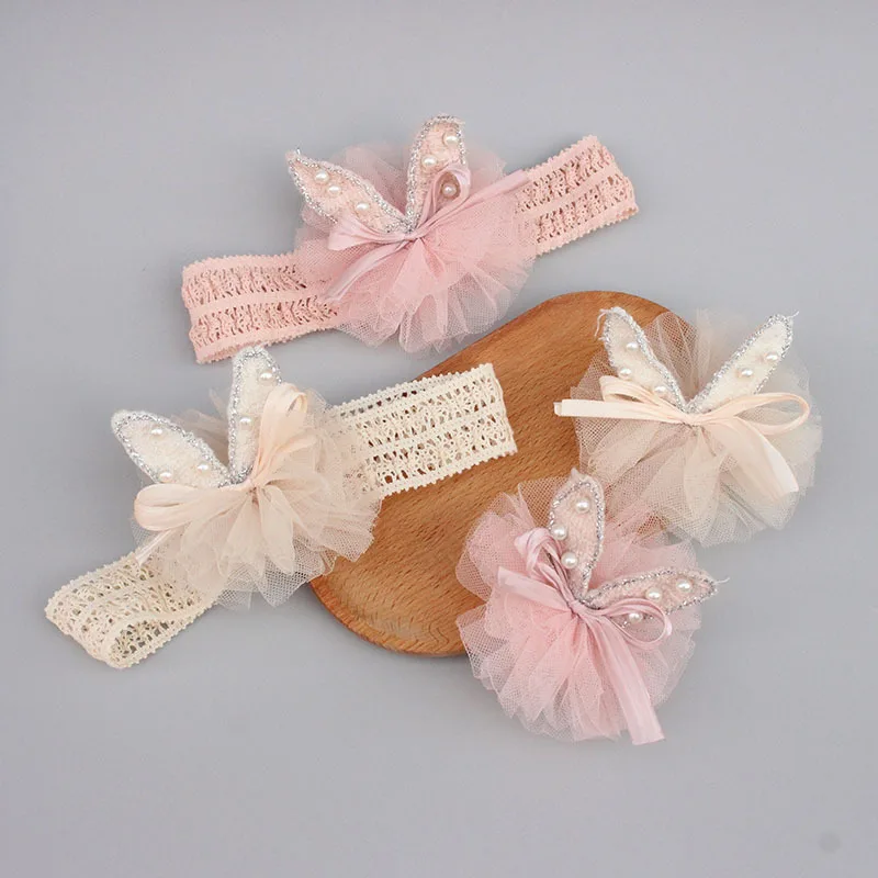 Citgeett Infant Baby Girls Bows Lace Headbands Soft Cute HairBands for Newborn Toddlers Hair Accessories Photography Props