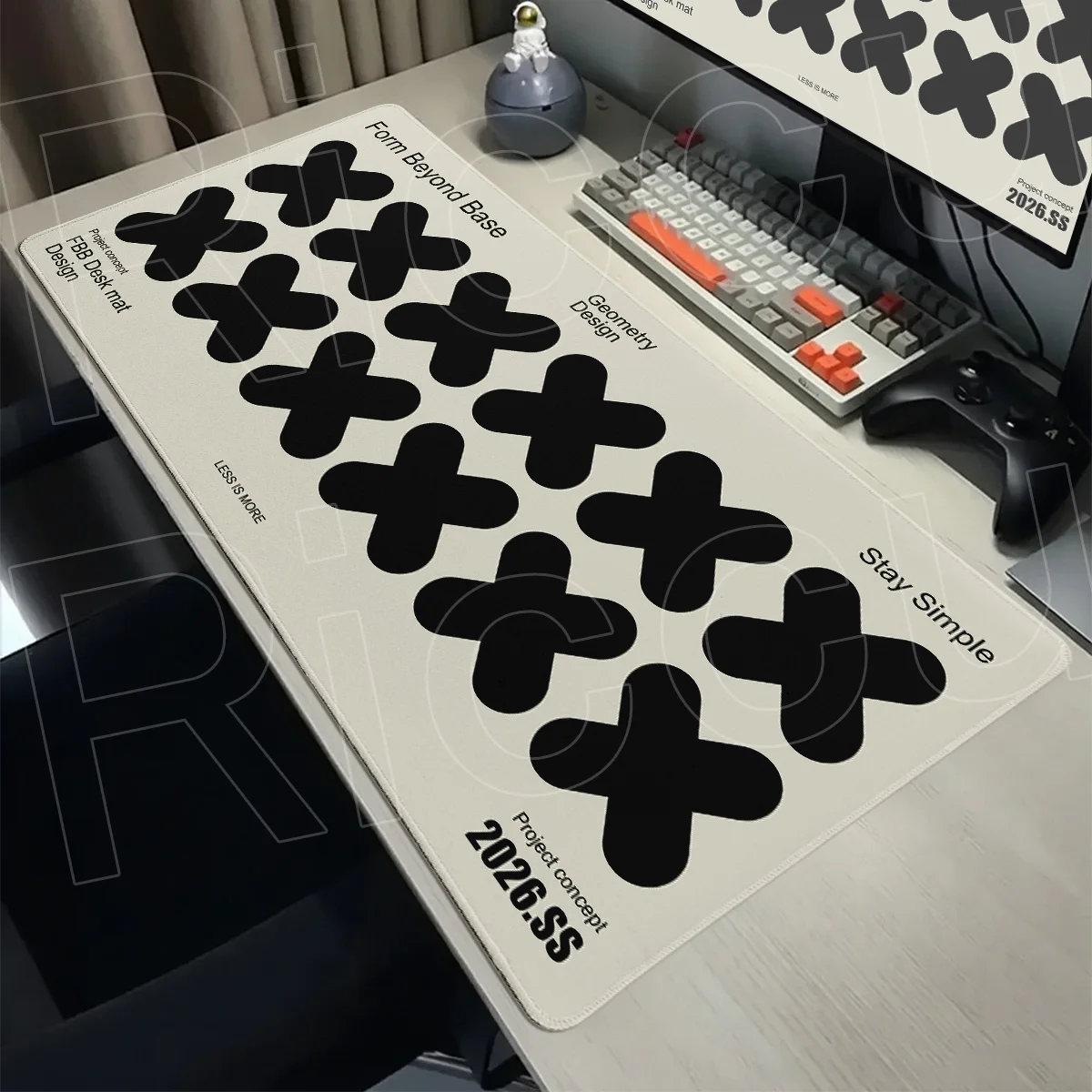 90x40cm Rubber Anti-slip Gaming Keyboard Mouse Mat New Arrivals Geometry Art Design Office Extend Desk Pad Computer Gamer Carpet