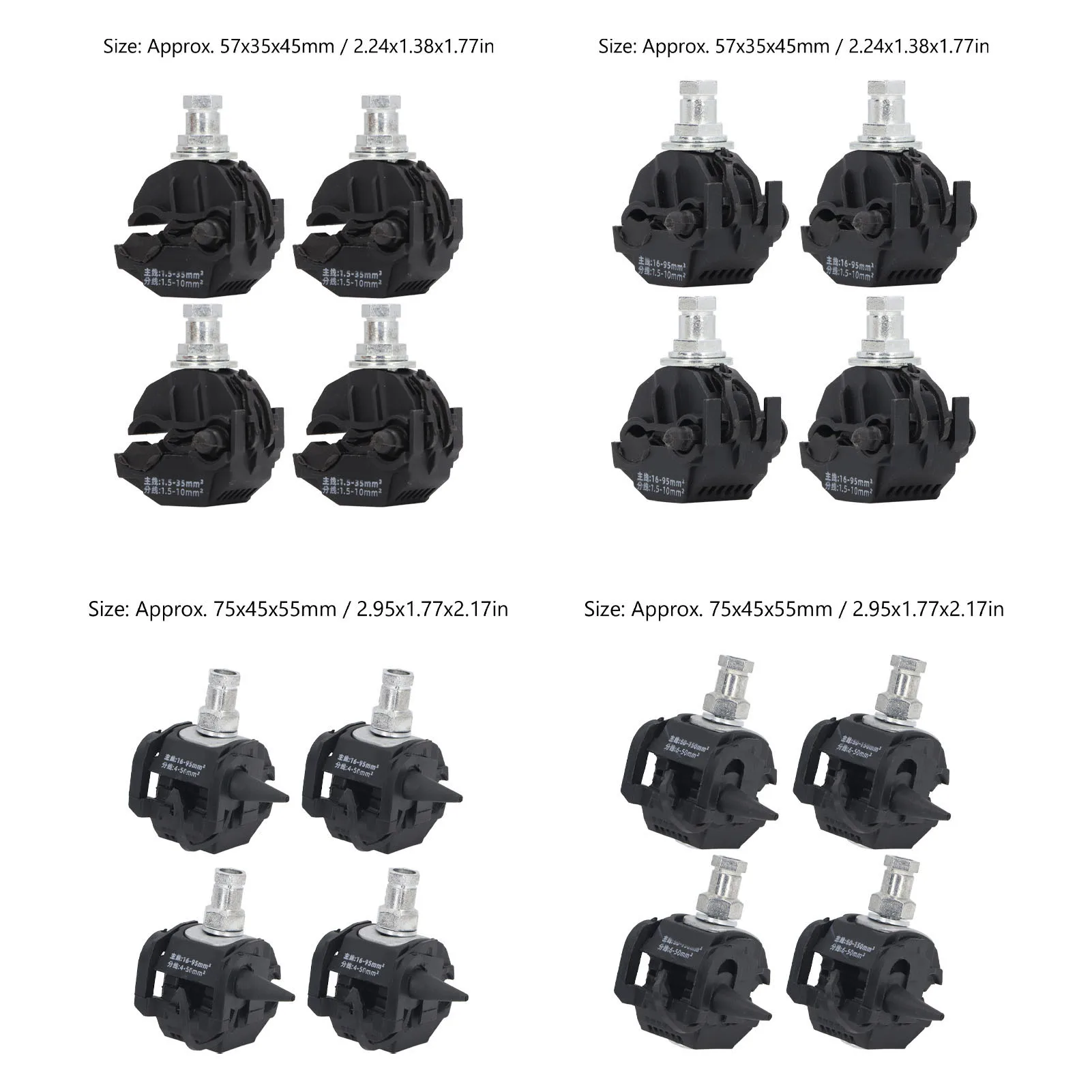 5 Pcs Insulation Piercing Connector 1KV No Peeling Piercing Clamp High Low Voltage Cable Splitter JJC-1 JJC-2 JJC-3 JJC-4