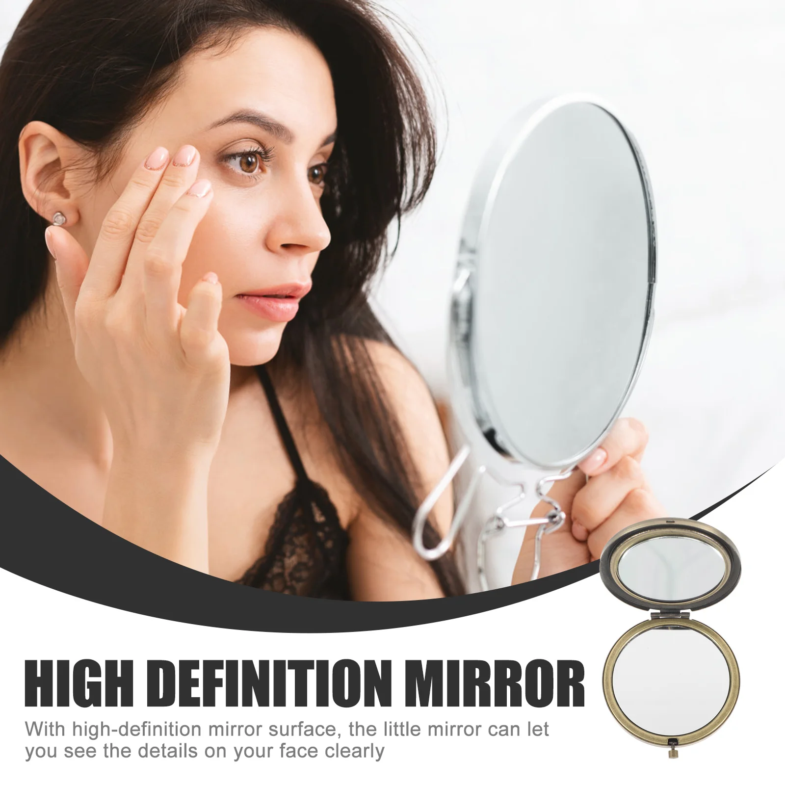 Compact Folding Mirror for Women Portable Pocket Mirror Lightweight Travel Size Ideal Gift for Her Daily Use and on-The-Go