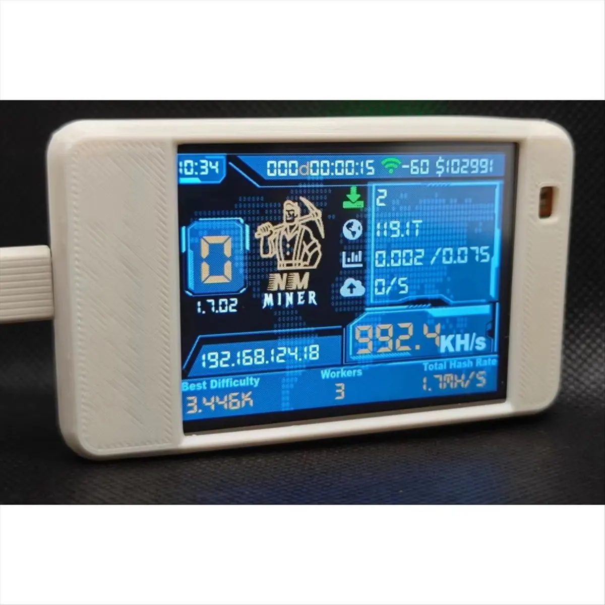 Top Sale  Upgrade 992 /S Hashrate -2432S028 2.8In Display CYD Colorful Case Bitcoin Crypto Solo Lottery D