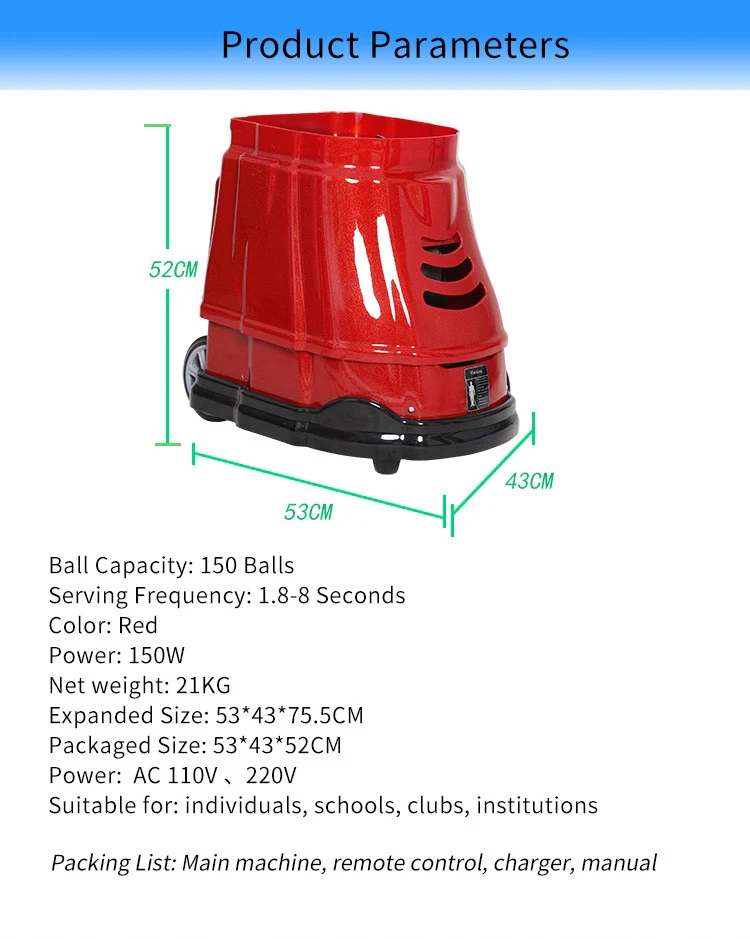 Machine intelligente de balle de Tennis de micro-ordinateur avec la Machine de Tennis télécommandée gratuite Uniker Sport
