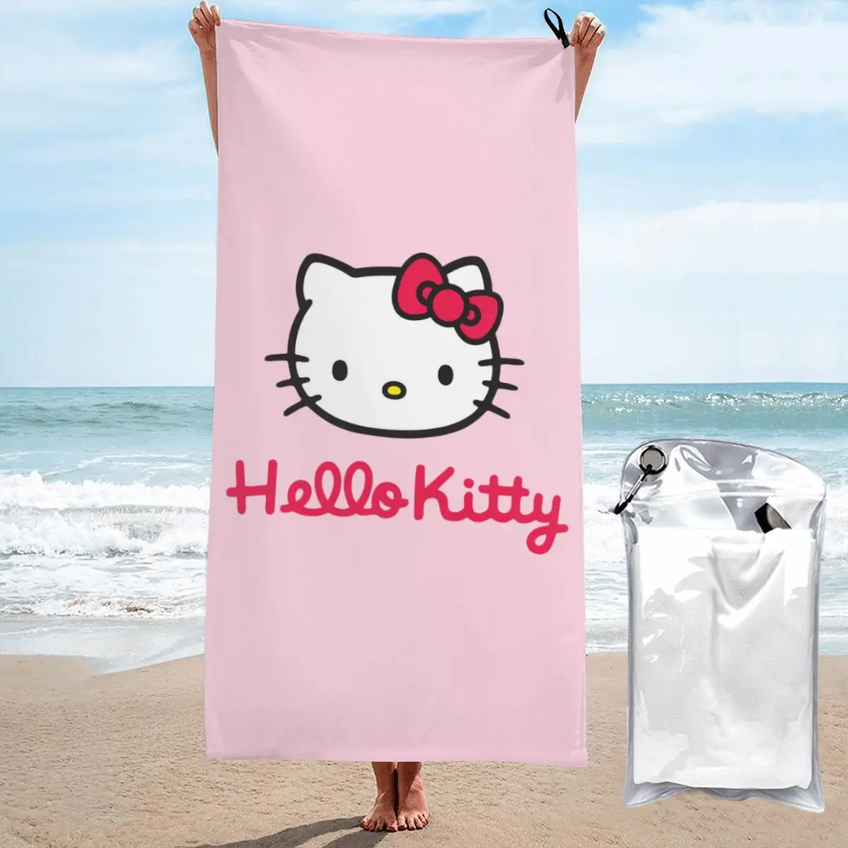 

Sanrio, Hello Kitty Merch полотенце для пляжного бассейна, летнее Новое поступление, полотенце из микрофибры для морского пляжа, быстросохнущие полотенца для серфинга без песка