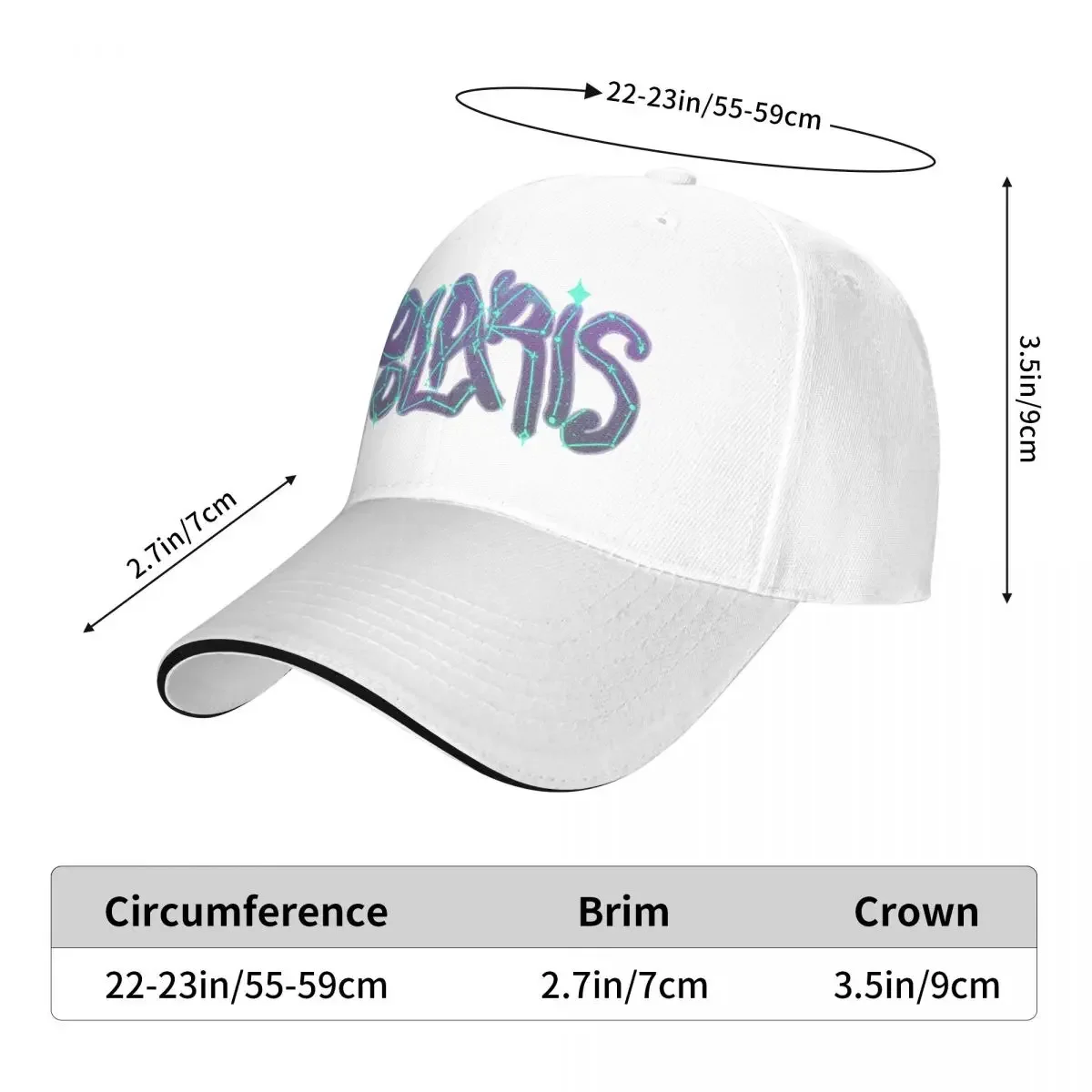 Polaris Saiko 1371KM Cap Fashion Casual Baseball Caps Adjustable Hat Summer Unisex Baseball Hats Customizable Polychromatic