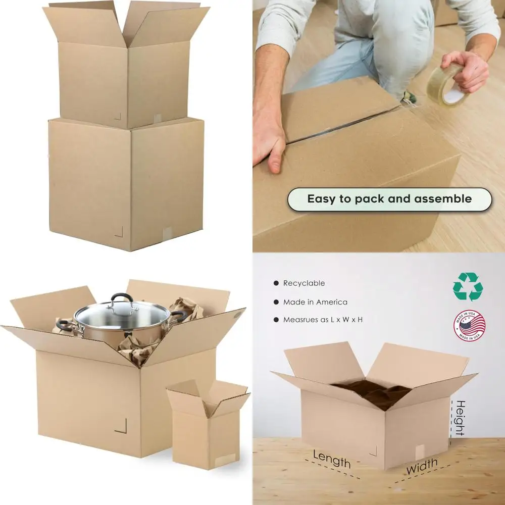 Corrugated Cardboard Shipping Boxes 20x16x8 - 25 Pack Brown/Kraft for Mailing, Packing, Moving, Storage Solutions