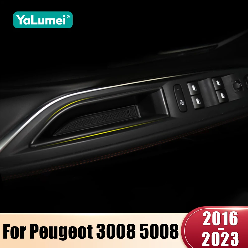 Für Peugeot 3008 5008 GT 2016 2017 2018 2019 2020 2021 2022 2023 ABS Auto-Türarmlehnen-Aufbewahrungsbox Organizer Zubehör